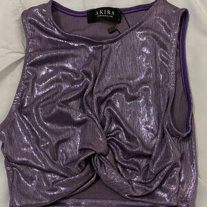 AKIRA Iridescent Purple Tank Top